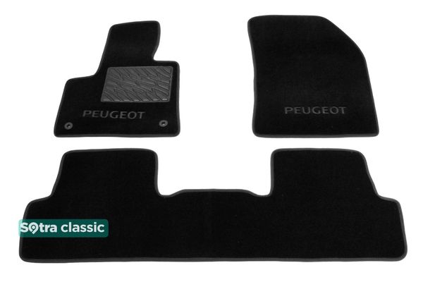 Двошарові килимки Sotra Classic Black для Peugeot 3008 (mkII) 2016→ - Фото 1