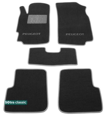 Двухслойные коврики Sotra Classic Grey для Peugeot 406 (mkI) 1995-2004 - Фото 1