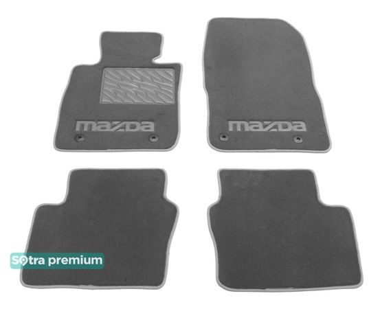 Двошарові килимки Sotra Premium Grey для Mazda CX-3 (mkI) 2015-2022 - Фото 1