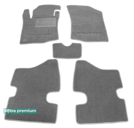 Двошарові килимки Sotra Premium Grey для Peugeot 107 (mkI) 2005-2014 - Фото 1