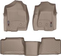 Коврики Weathertech Beige для Chevrolet Silverado (extended cab)(mkI)(no 4x4 shifter)(with storage boxes under 2 row) 1999-2007 - Фото 1