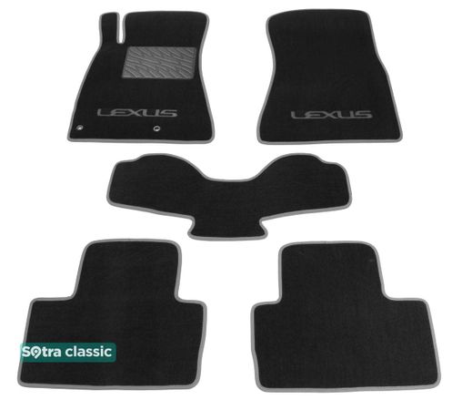 Двухслойные коврики Sotra Classic Black для Lexus IS (mkII)(задний привод) 2005-2013 - Фото 1