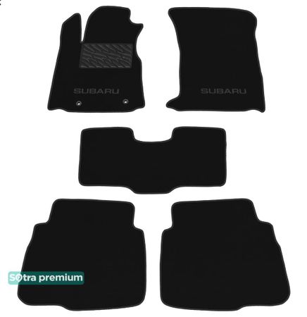 Двухслойные коврики Sotra Premium Black для Subaru Legacy (mkVII) / Outback (mkVI) 2020→ - Фото 1