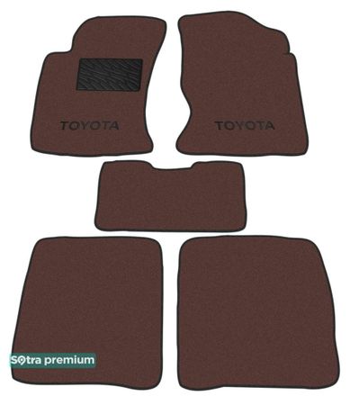 Двошарові килимки Sotra Premium Chocolate для Toyota Carina E (mkI) 1992-1997 - Фото 1