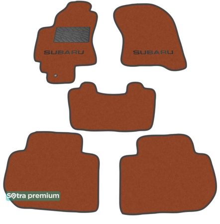 Двошарові килимки Sotra Premium Terracotta для Subaru Tribeca (mkI)(1-2 ряд) 2006-2014 - Фото 1
