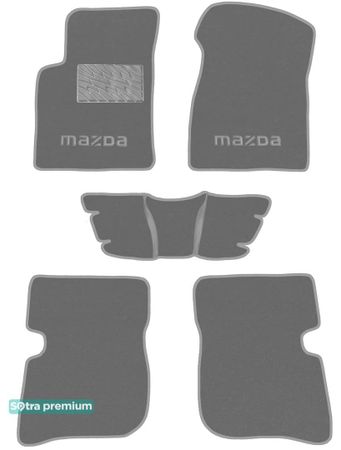 Двошарові килимки Sotra Premium Grey для Mazda MX-3 (mkI) 1991-1998 - Фото 1