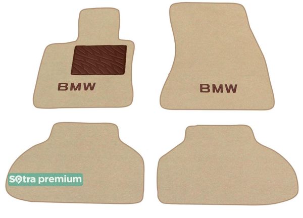 Двухслойные коврики Sotra Premium Beige для BMW X6 (F16) 2015-2019 - Фото 1
