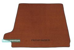 Двухслойные коврики Sotra Premium Terracotta для Nissan Pathfinder (mkIII)(R51)(сложенный 3 ряд)(багажник) 2011-2014
