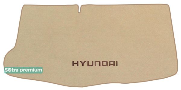 Двошарові килимки Sotra Premium Beige для Hyundai i10 (mkI)(багажник) 2007-2014 - Фото 1