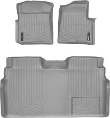 Коврики WeatherTech Grey для Ford F-150 (mkXII)(double cab)(no 4x4 shifter)(no air vents to 2 row)(4 fixing posts) 2010-2014