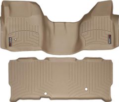 Коврики WeatherTech Beige для Ford Super Duty (mkII)(extended cab)(no 4x4 shifter)(1 row - 1pc.) 2008-2010 automatic