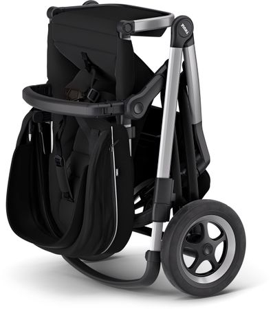 Детская коляска с люлькой Thule Sleek (Midnight Black) - Фото 4