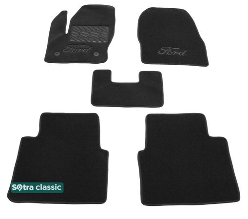 Двошарові килимки Sotra Classic Black для Ford Tourneo Connect (mkII)(1-2 ряд) 2013-2023 - Фото 1
