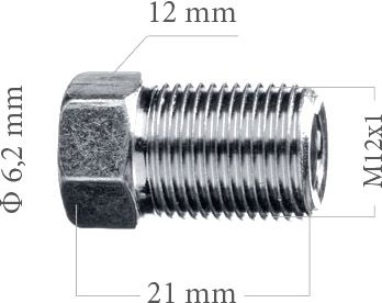 Наконечник WP 5-100-119 (M12х1) під трубку 6.0мм - Фото 1