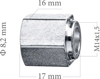 Наконечник WP 5-100-165 (M14x1.5) під трубку 8.0мм - Фото 1