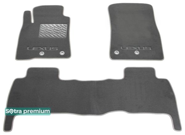 Двошарові килимки Sotra Premium Grey для Lexus LX (mkIII)(J200)(1-2 ряд) 2012-2016 - Фото 1
