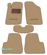 Двошарові килимки Sotra Premium Beige для Peugeot 206 (mkI) 1998-2012 - Фото 1