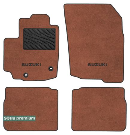 Двошарові килимки Sotra Premium Terracotta для Suzuki SX4 (mkII)(S-Cross)(гібрид) 2020-2021 - Фото 1