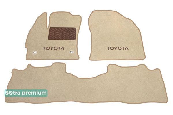 Двошарові килимки Sotra Premium Beige для Toyota Prius + (mkI)(універсал) 2012-2017 (USA) - Фото 1