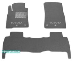 Двухслойные коврики Sotra Premium Grey для Toyota Land Cruiser (J200)(1-2 ряд) 2012-2015