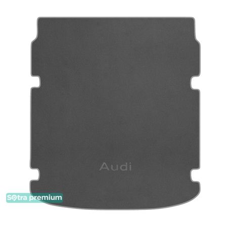 Двошарові килимки Sotra Premium Grey для Audi A6/S6 (mkV)(C8)(седан)(з вирізами)(багажник) 2018→ - Фото 1