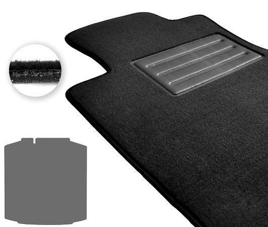 Двошарові килимки Optimal для Skoda Rapid (mkI)(ліфтбек)(багажник) 2012-2019 - Фото 1