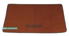 Двухслойные коврики Sotra Premium Terracotta для Chery QQ / S11 (mkI)(багажник) 2003-2015