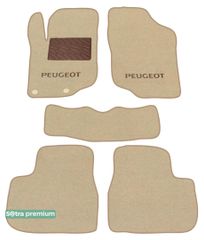 Двошарові килимки Sotra Premium Beige для Peugeot 207 (mkI) 2006-2014
