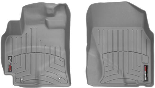 Коврики WeatherTech Grey для Toyota Corolla (mkX)(E140) / Matrix (mkII); Pontiac Vibe (mkII)(2WD)(with heating vens under front seats)(1 row) 2009-2014 automatic (USA) - Фото 1