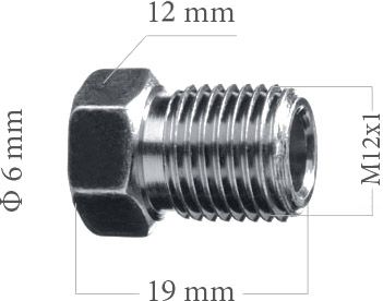 Наконечник WP 5-100-176 (M12х1) під трубку 6.0мм - Фото 1