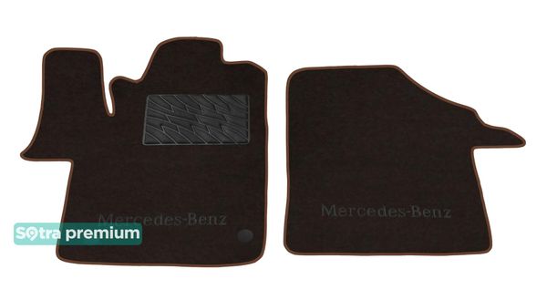 Двошарові килимки Sotra Premium Chocolate для Mercedes-Benz V-Class (W447)(1 ряд) 2014→ - Фото 1