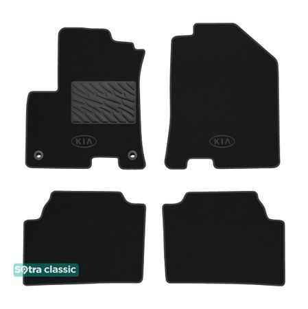 Двошарові килимки Sotra Classic Black для Kia Niro (mkI)(електро) 2018-2022 - Фото 1