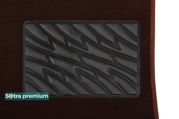 Двошарові килимки Sotra Premium Chocolate для Volkswagen Transporter / Caravelle / Multivan (T5-T6)(1 ряд - 2 місця)(4 кліпси)(1 ряд) 2003→ - Фото 4