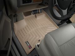 Коврики Weathertech Beige для Chrysler Town & Country (mkV); Volkswagen Routan (mkI)(1-2 row)(with super console)(2 row luxury bucket seats) 2011-2016 - Фото 2