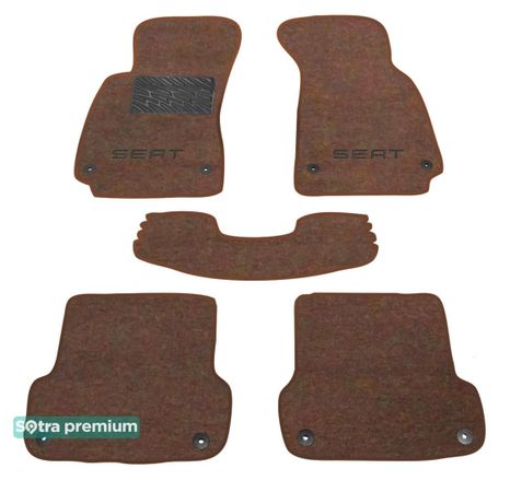 Двошарові килимки Sotra Premium Chocolate для Seat Exeo (mkI) 2008-2013 - Фото 1