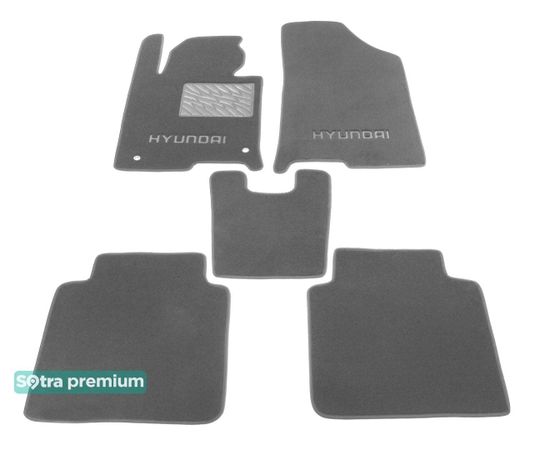 Двошарові килимки Sotra Premium Grey для Hyundai Grandeur (mkVI) 2016→ - Фото 1
