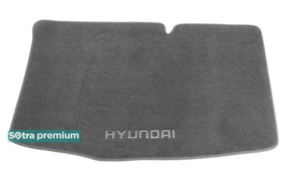 Двошарові килимки Sotra Premium Grey для Hyundai i20 (mkI)(багажник) 2008-2014 - Фото 1