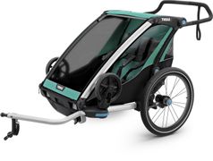Дитяча коляска Thule Chariot Lite 2 (Blue Grass-Black) - Фото 1