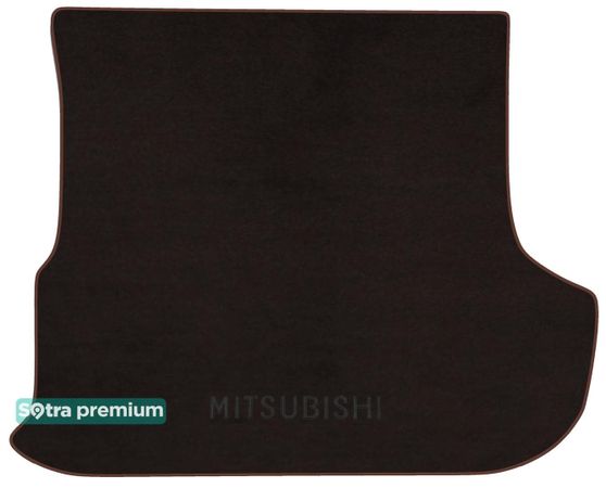 Двошарові килимки Sotra Premium Chocolate для Mitsubishi Outlander (mkII)(із сабвуфером)(багажник) 2007-2012 - Фото 1