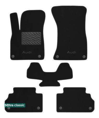 Двошарові килимки Sotra Classic Black для Audi Q5/SQ5 (mkII) 2017→ - Фото 1