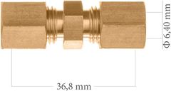 З'єднувач гальмівних трубок WP 5-600-154 під трубку 6.35 мм