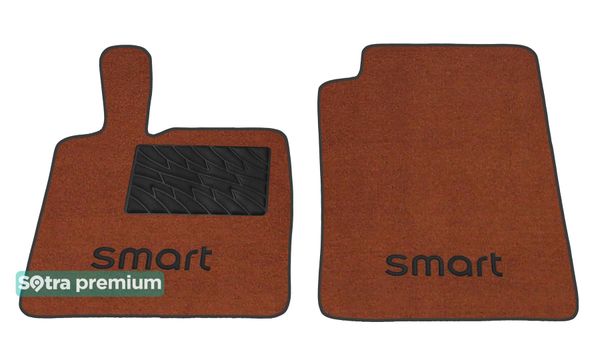Двошарові килимки Sotra Premium Terracotta для Smart ForTwo (mkII)(W451)(без кліпсами) 2007-2014 - Фото 1