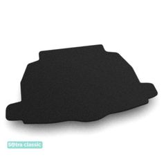 Двухслойные коврики Sotra Classic Black для Toyota CH-R (mkI)(без сабвуфера)(без запаски)(багажник) 2016→