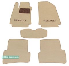 Двошарові килимки Sotra Premium Beige для Renault Clio (mkIII) 2005-2014