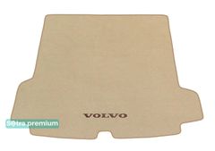 Двухслойные коврики Sotra Premium Beige для Volvo XC90 (mkII)(сложенный 3 ряд)(багажник) 2015-2022