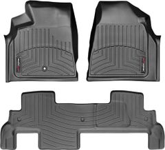 Коврики Weathertech Black для Chevrolet Traverse; GMC Acadia; Buick Enclave (mkI)(1 twist fixing)(1-2 row)(2 row bench seat) 2007-2017