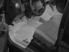 Коврики Weathertech Grey для Ford Super Duty (extended cab)(mkIII)(no 4x4 shifter)(1 row - 1pc.)(raised dead pedal) 2012-2016 automatic - Фото 2