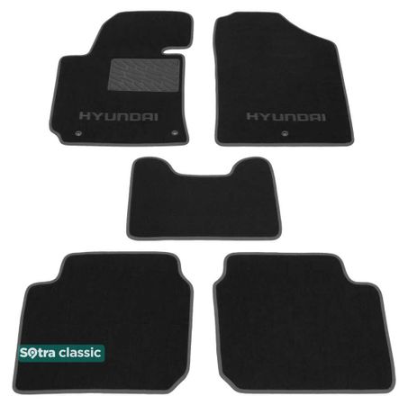 Двошарові килимки Sotra Classic Grey для Hyundai Elantra (mkV) 2010-2015 - Фото 1