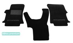 Двухслойные коврики Sotra Premium Black для Hyundai H-1 (mkII)(1 ряд) 2007→