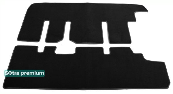 Двошарові килимки Sotra Premium Black для Renault Trafic (mkII)(2-3 ряд) 2001-2014 - Фото 1